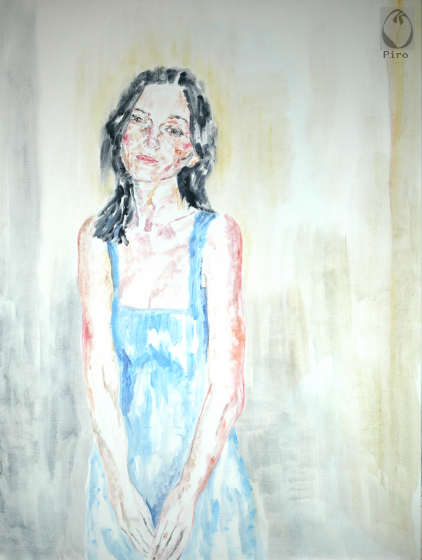 oil on paper - olio su carta di Piro